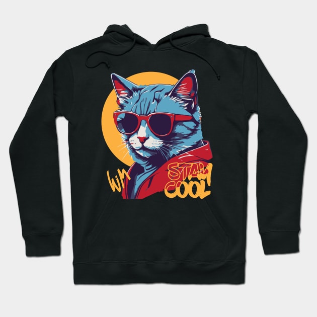 Stay Cool Cat Hoodie by Wahyuwm48